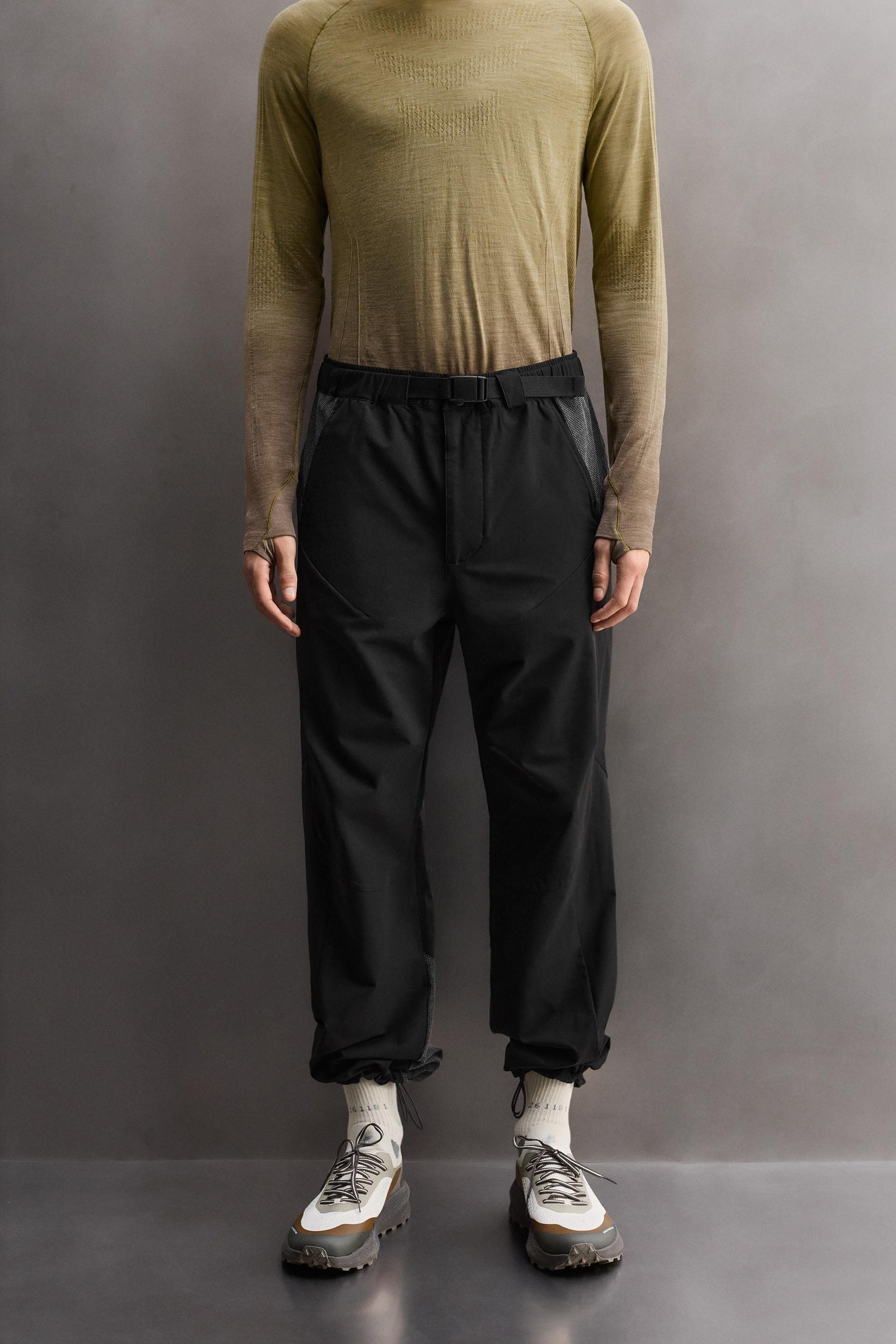 TECHNICAL TROUSERS WITH BELT - Image 1