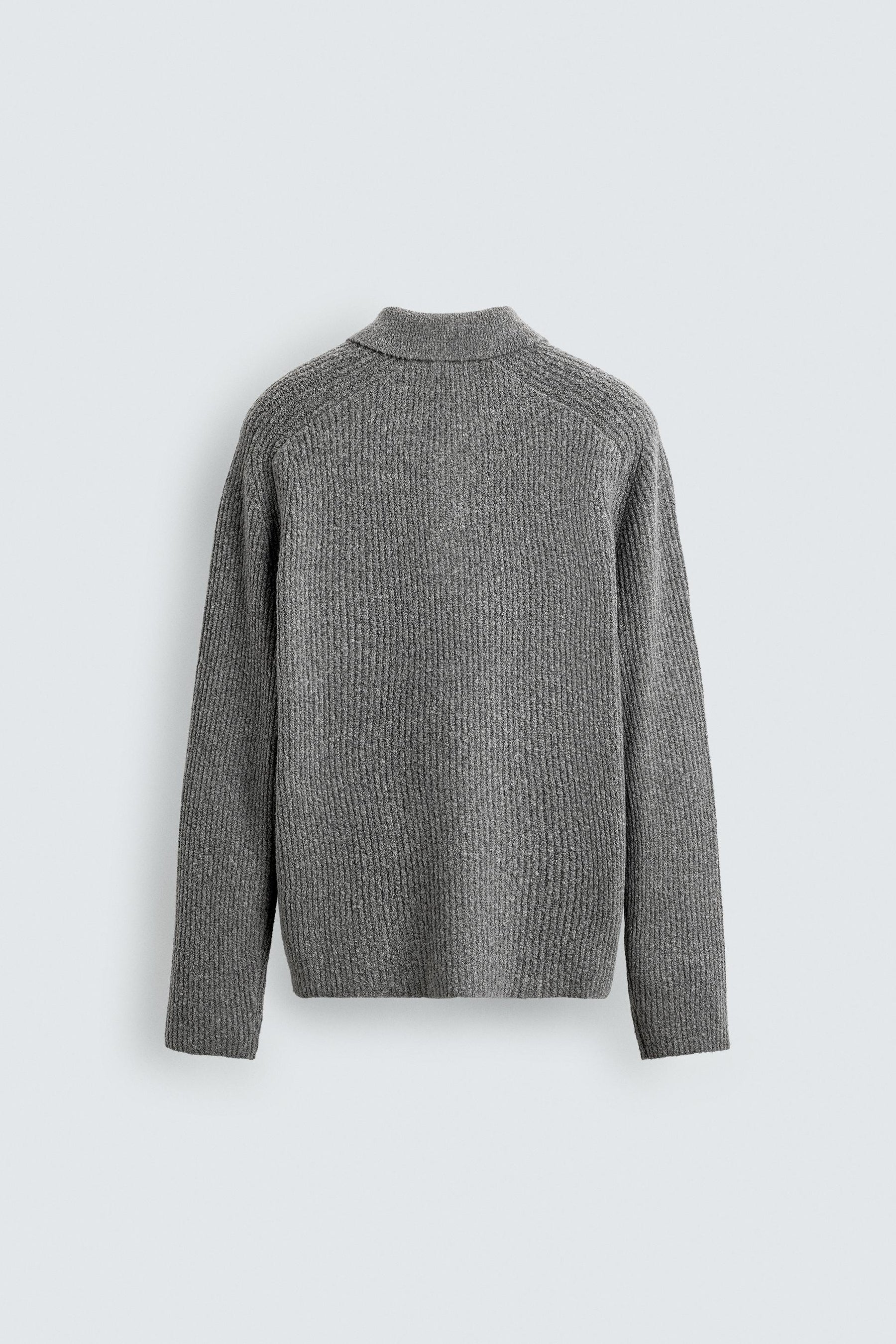 BOUCLÉ TEXTURED KNIT POLO SHIRT - Image 8