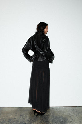 Schößchenjacke aus Kunstleder