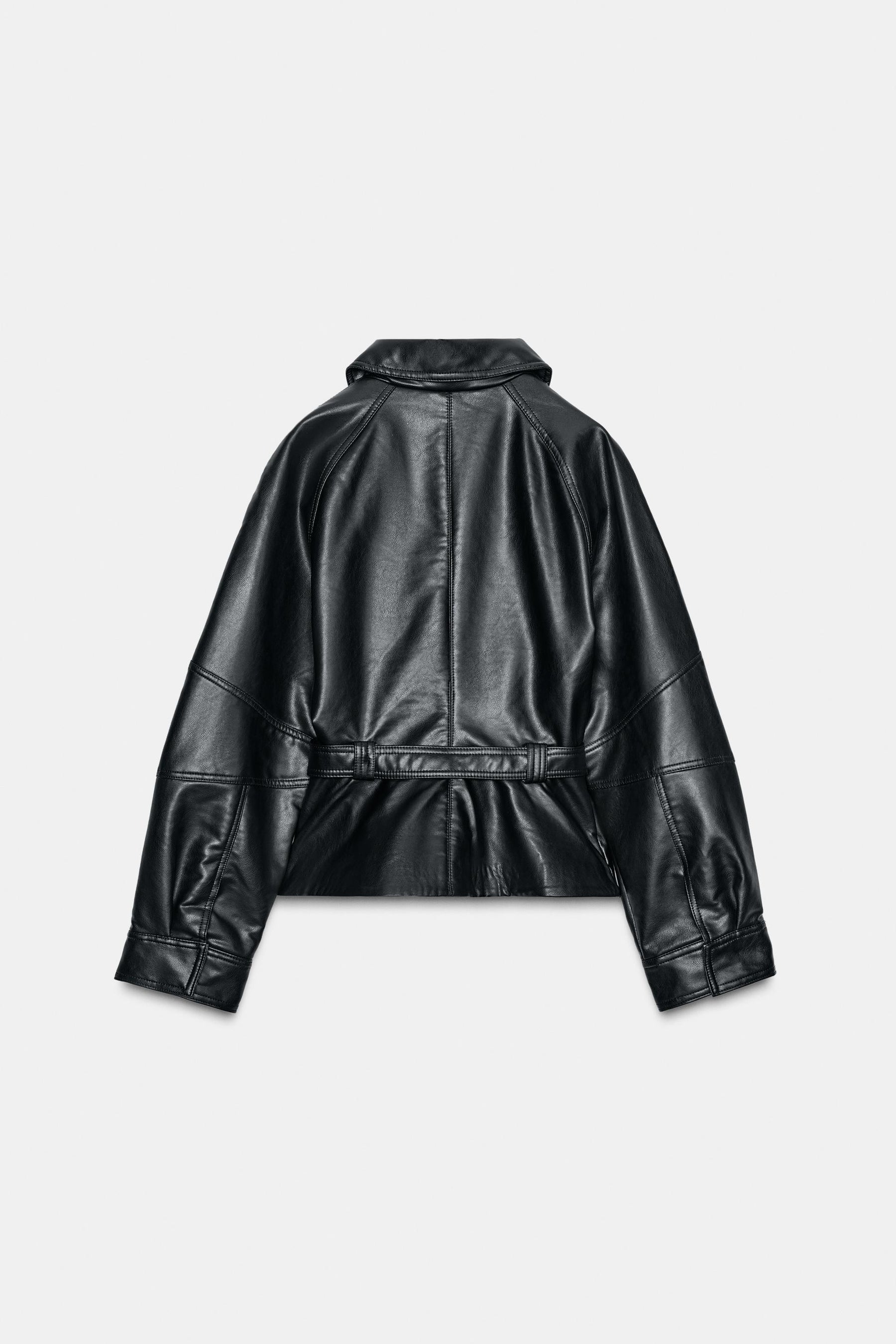 Schößchenjacke aus Kunstleder