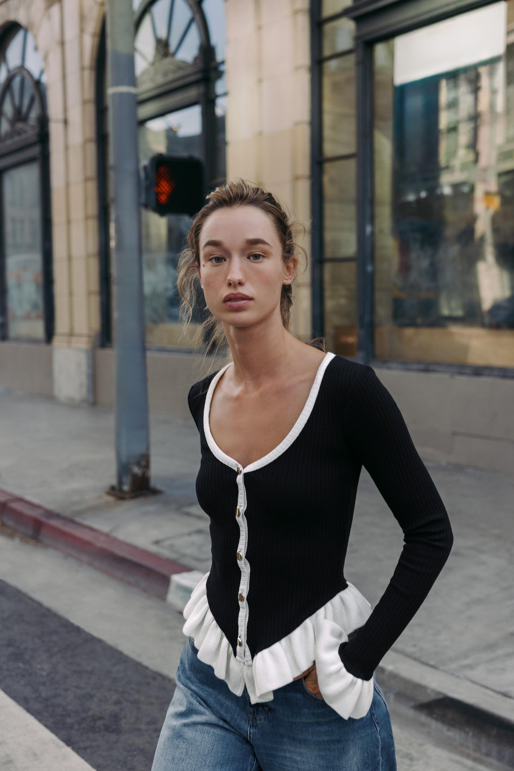 KONTRAST-RÜSCHJACKE