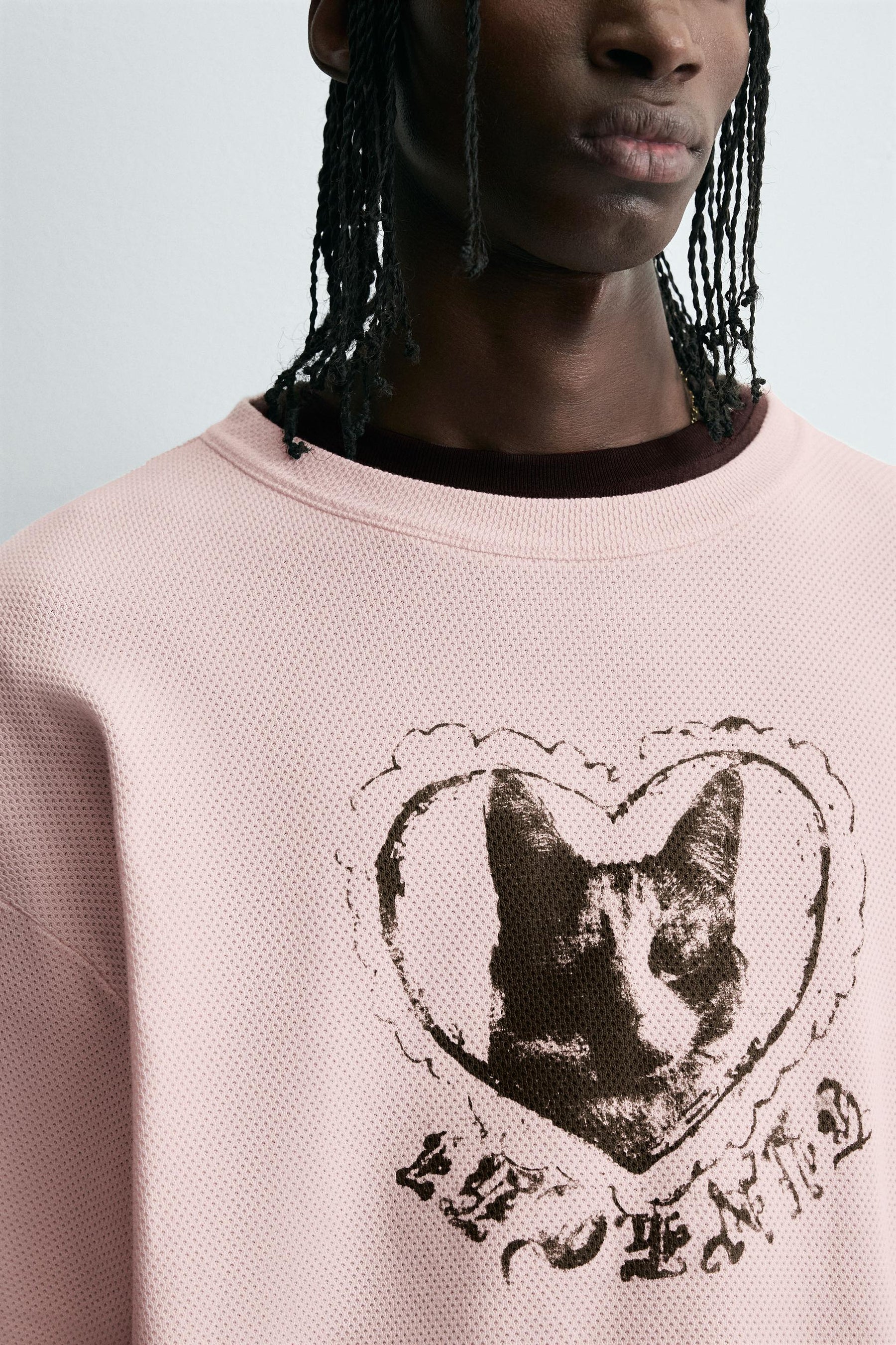 CONTRAST PRINT KNIT T-SHIRT - Image 5