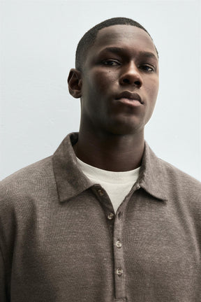 HEMP-VISCOSE POLO SHIRT - Image 6