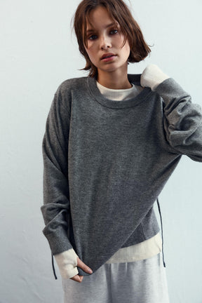 Pullover mit Schnürung und offenem Rücken