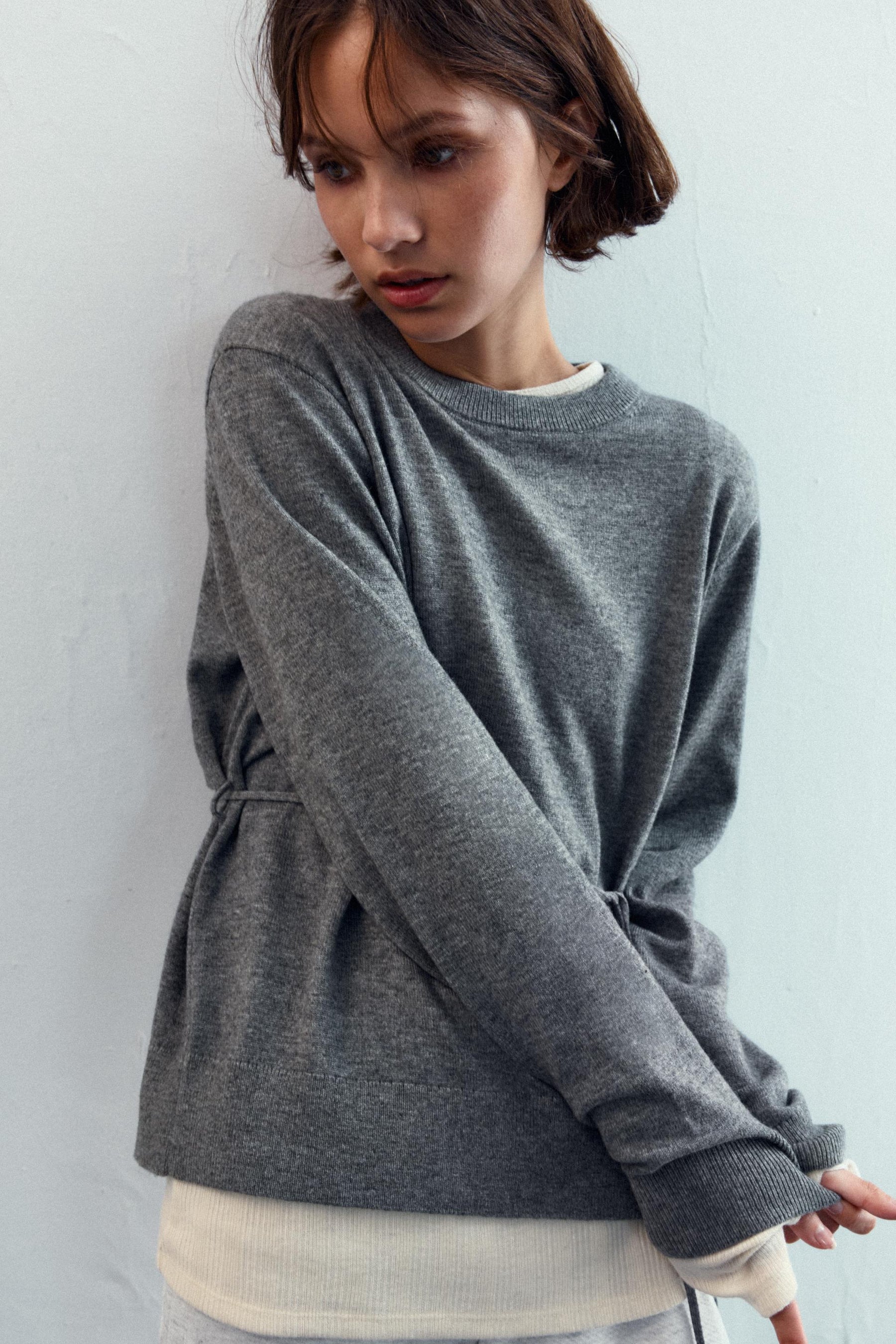 Pullover mit Schnürung und offenem Rücken