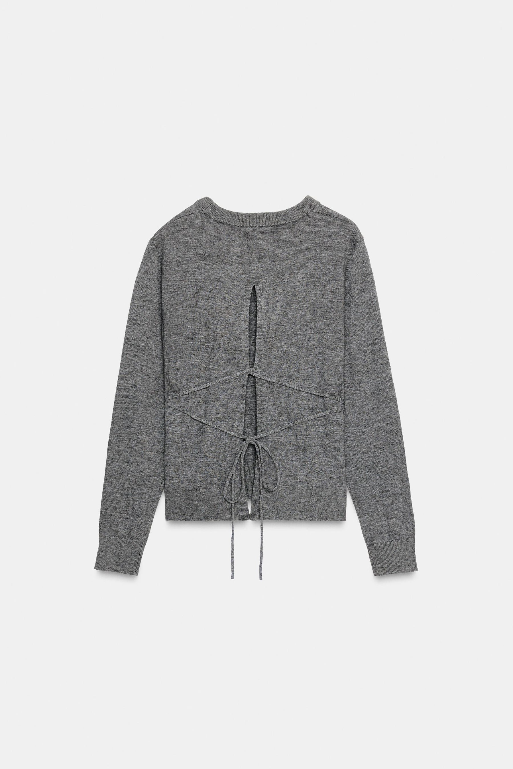 Pullover mit Schnürung und offenem Rücken