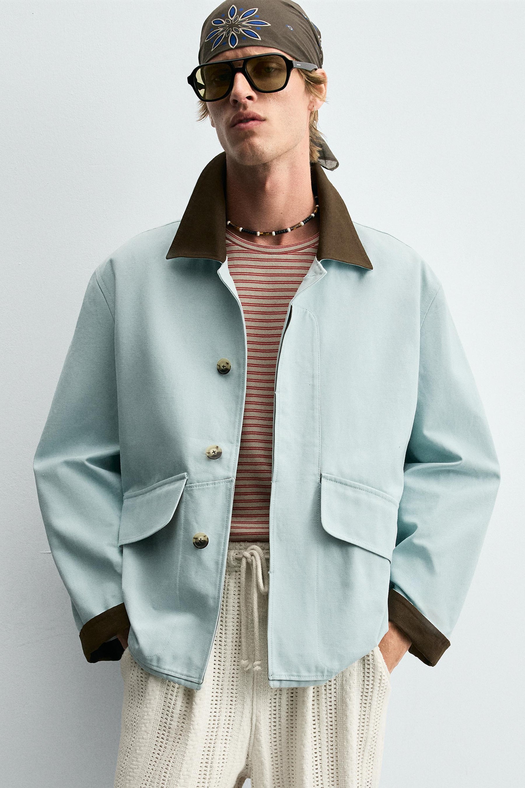 CONTRAST COLLAR JACKET - Image 6