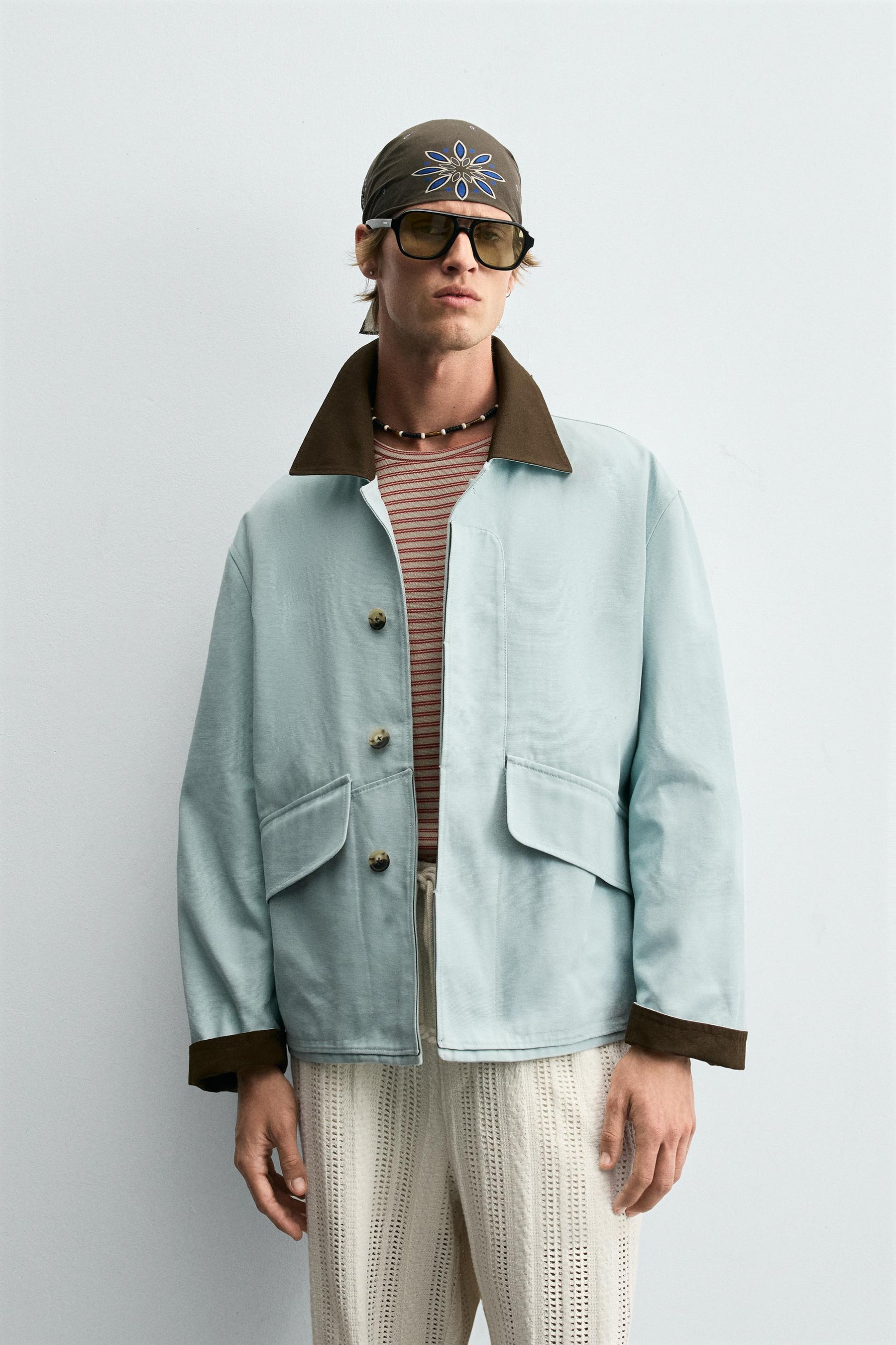 CONTRAST COLLAR JACKET - Image 2