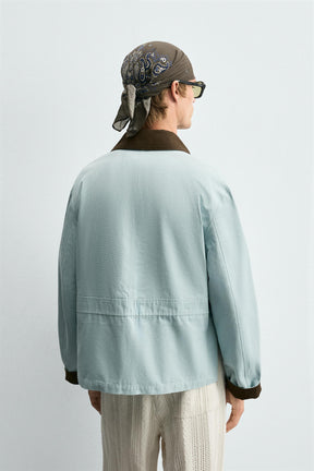 CONTRAST COLLAR JACKET - Image 3