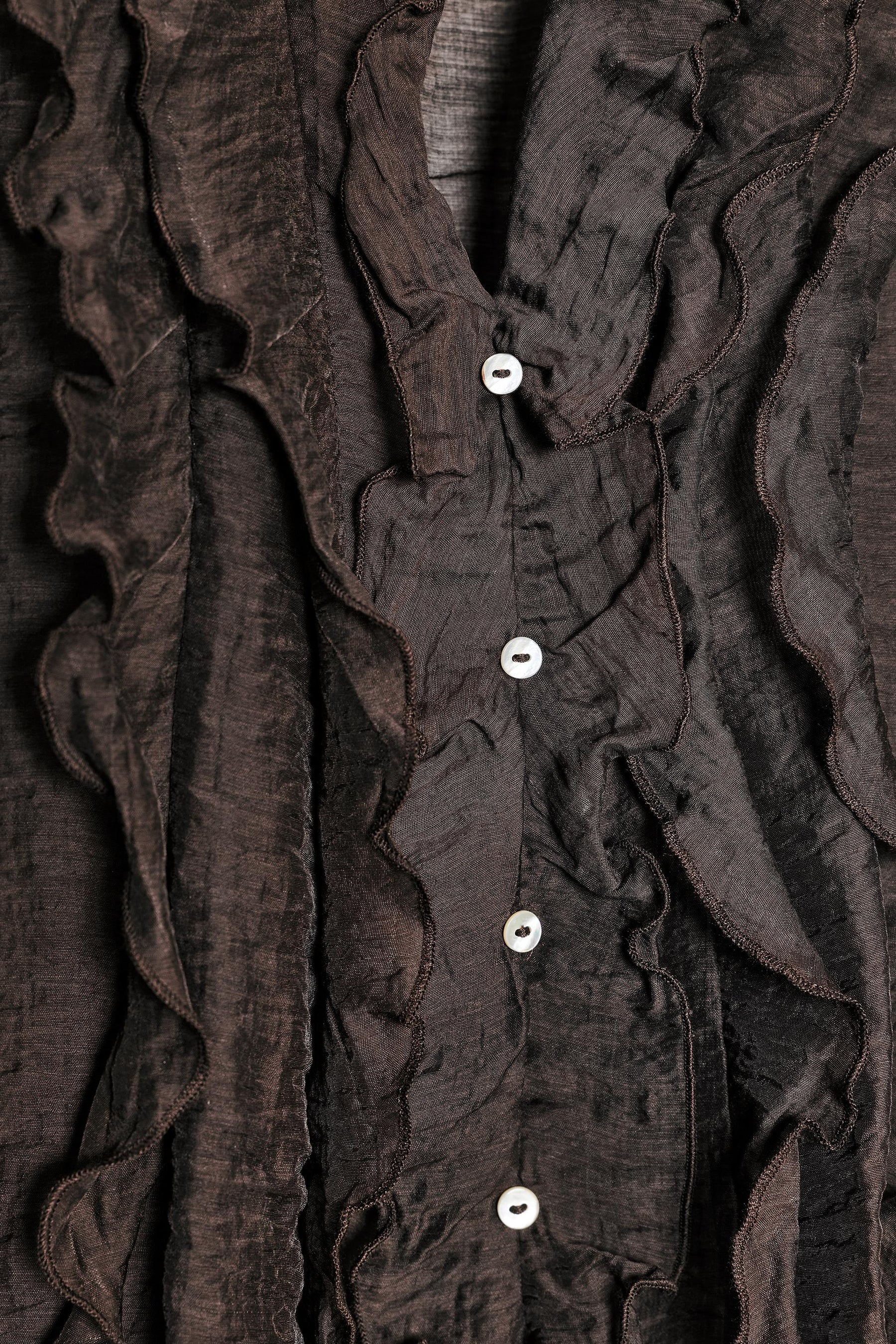 Rüschenoberteil, halbtransparent