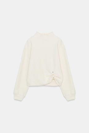 Sweatshirt mit rustikalem Broschenmuster