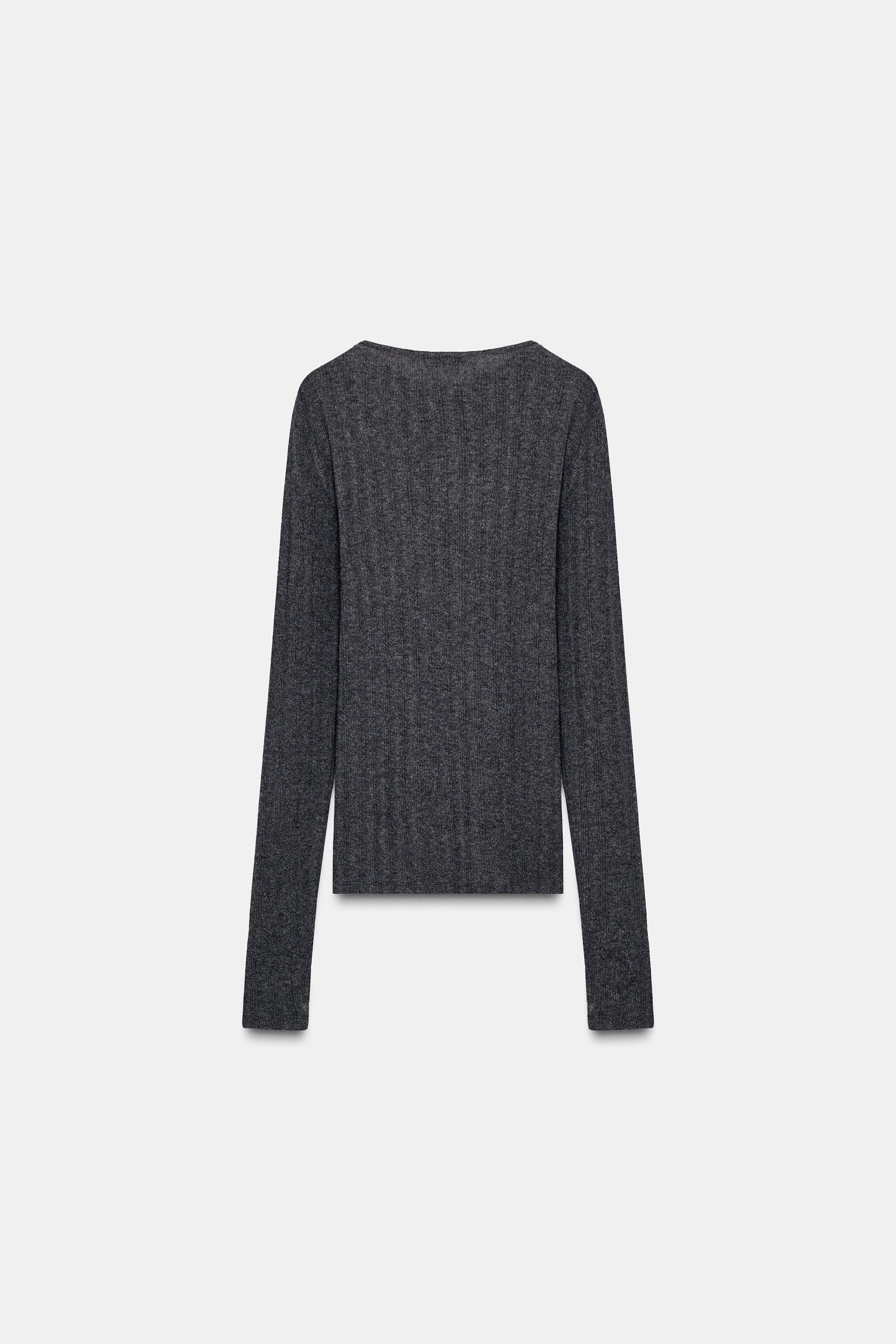 Weiches Rippstrick-T-Shirt