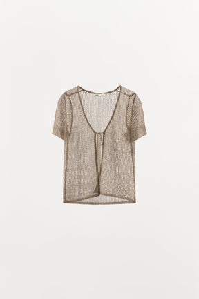 Jacke aus Metallic-Faden