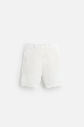 LINEN/COTTON BERMUDA SHORTS - Image 5
