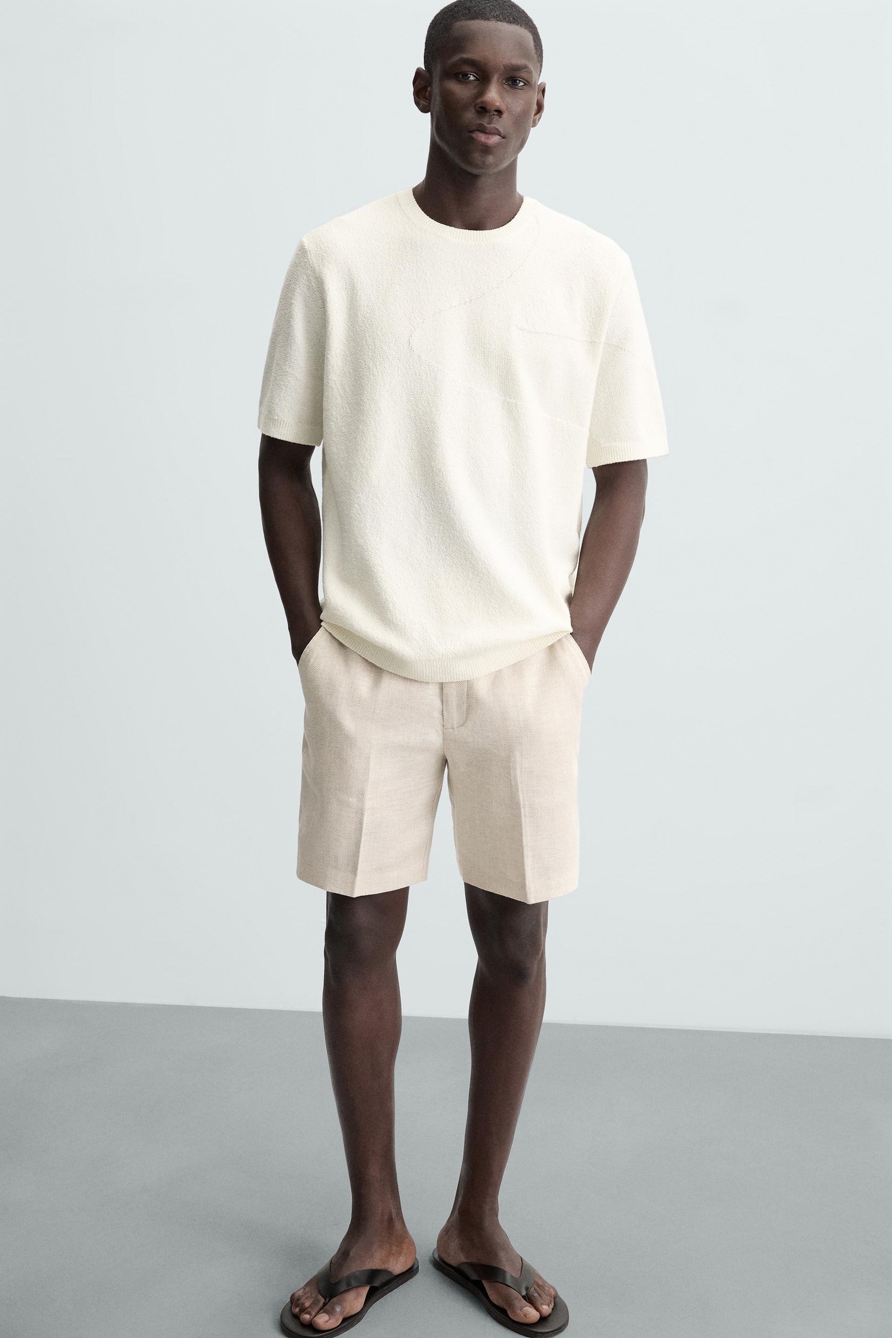 LINEN/COTTON BERMUDA SHORTS - Image 6