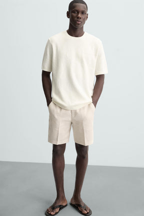 LINEN/COTTON BERMUDA SHORTS - Image 6