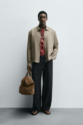 100% LINEN OVERSHIRT - Image 1