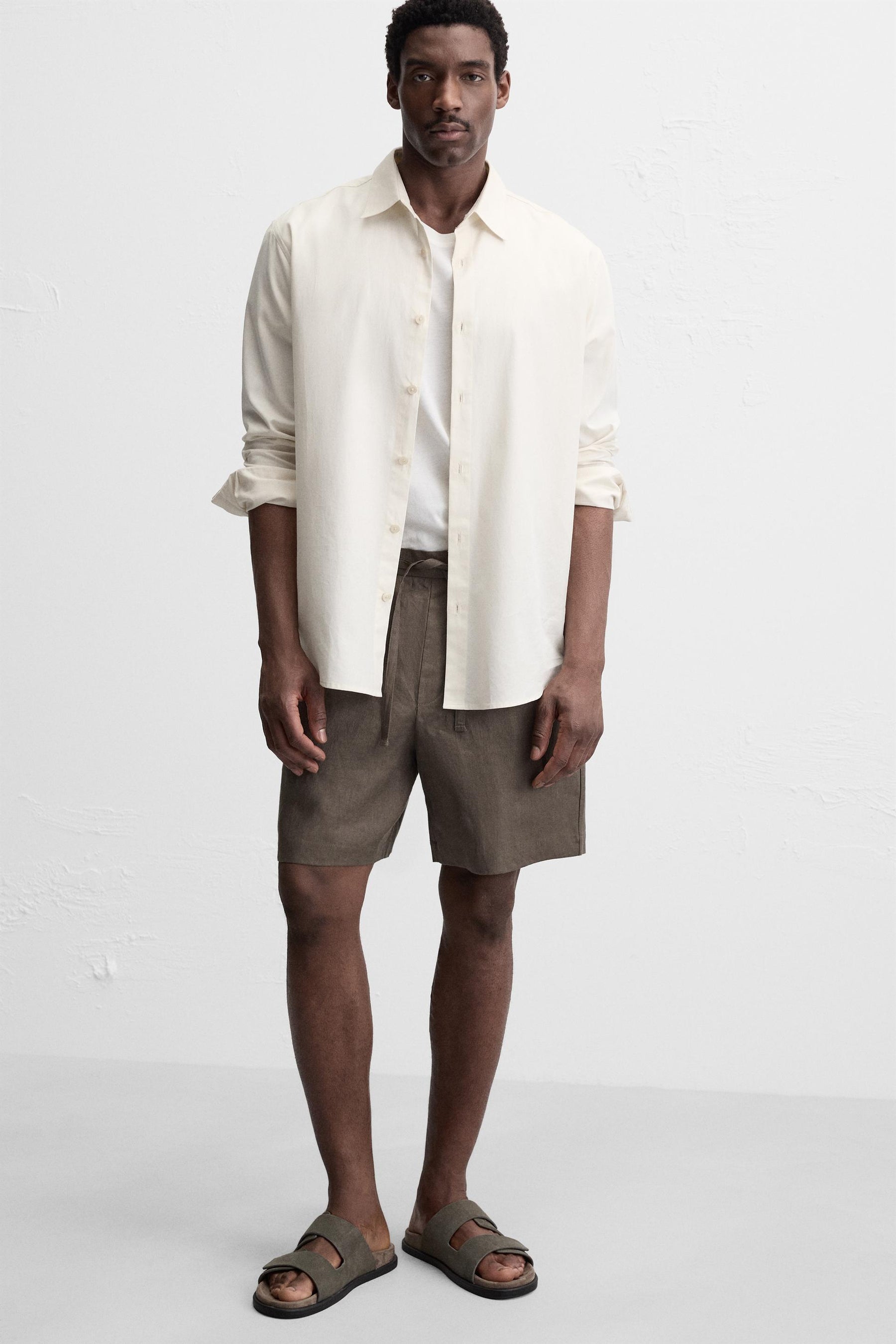 100% LINEN BERMUDA SHORTS - Image 5