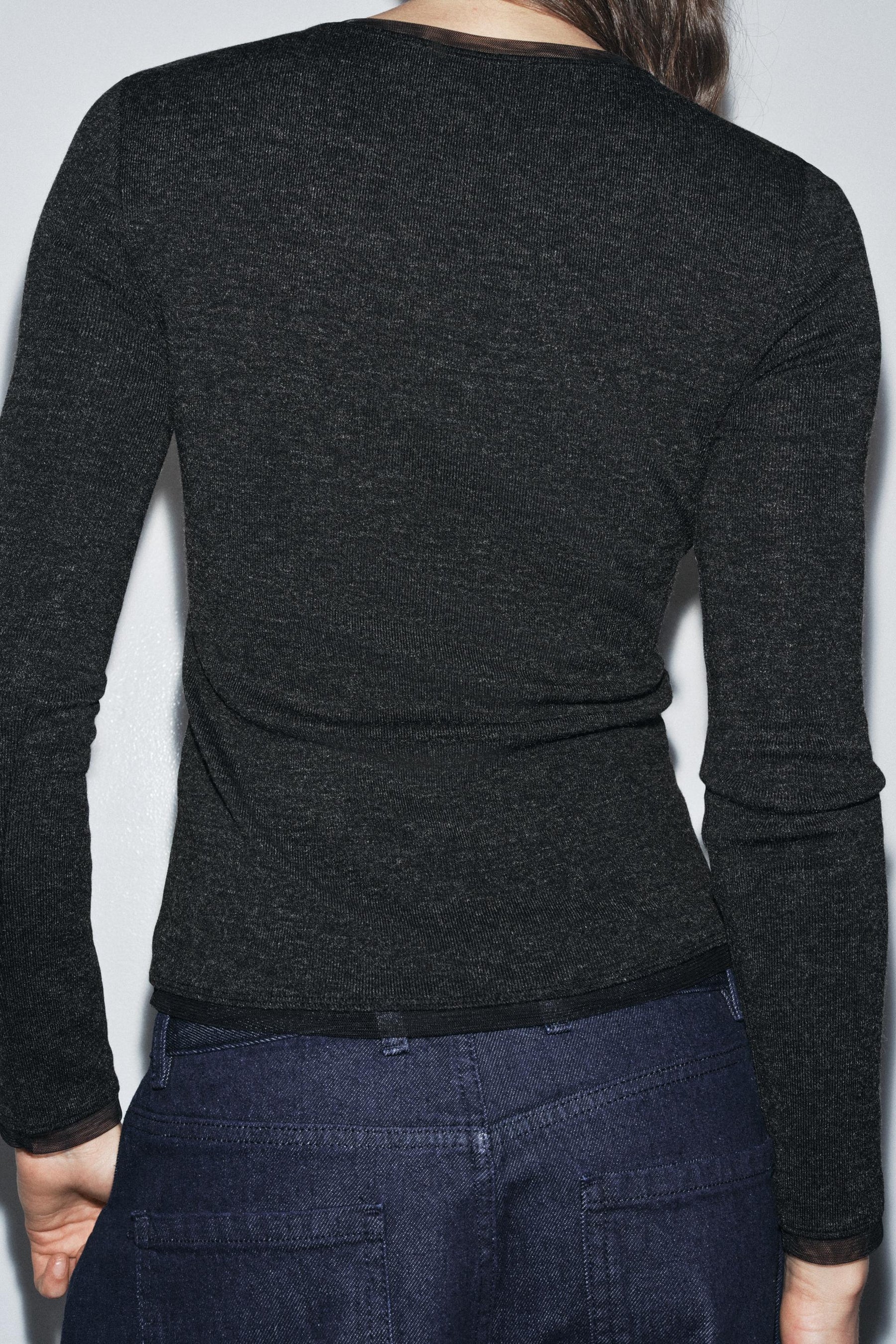 Tüllbesetztes T-Shirt