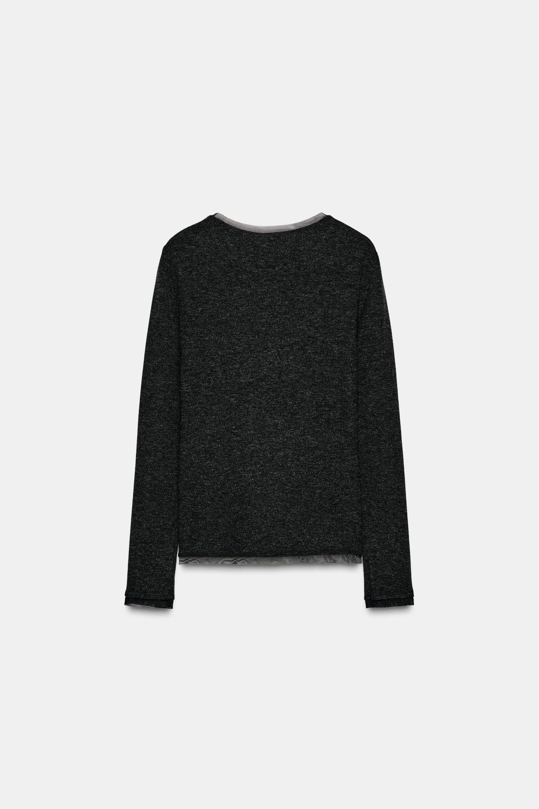 Tüllbesetztes T-Shirt