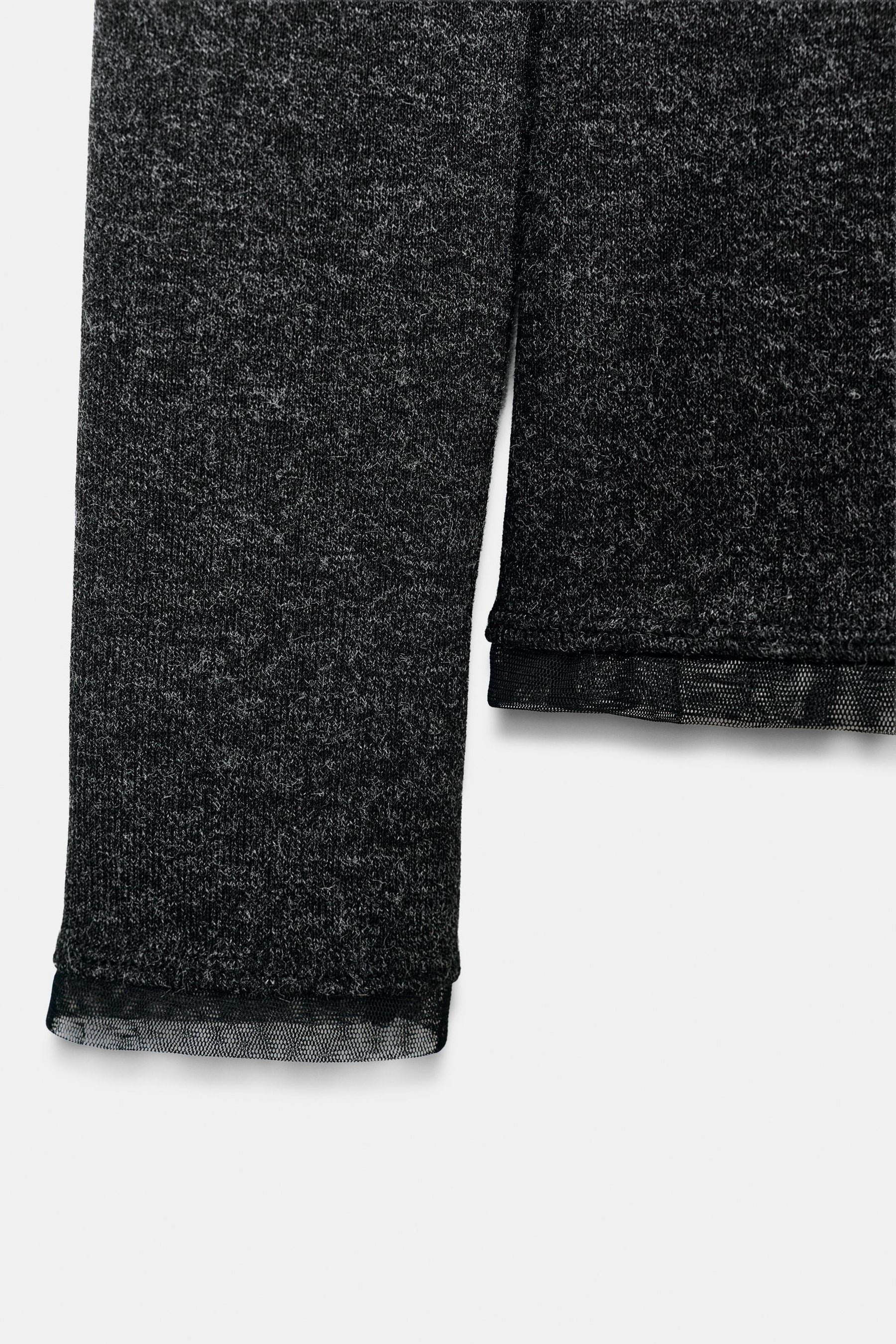 Tüllbesetztes T-Shirt