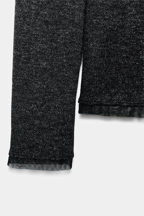 Tüllbesetztes T-Shirt