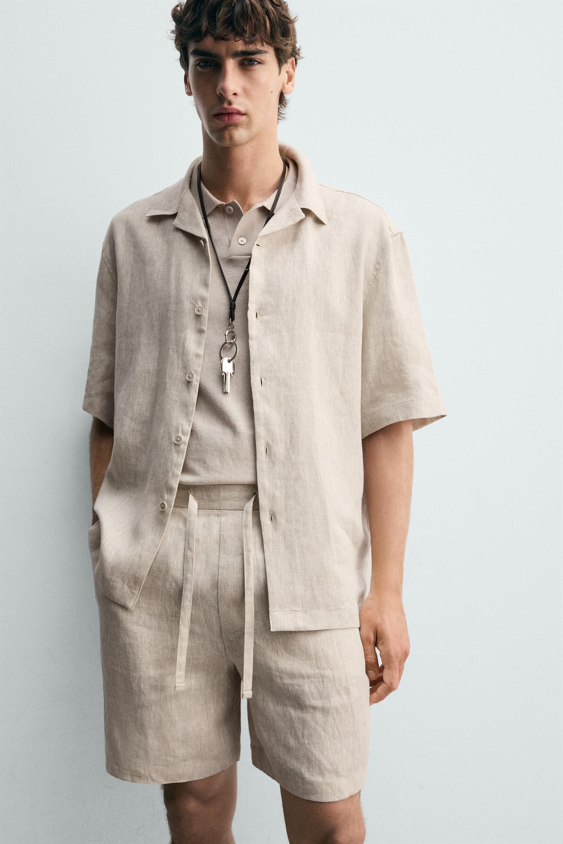 Leinen-Shorts (lässig geschnitten)