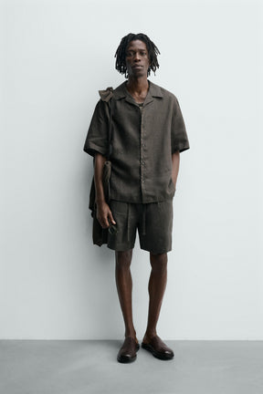 Leinen-Shorts (lässig geschnitten)