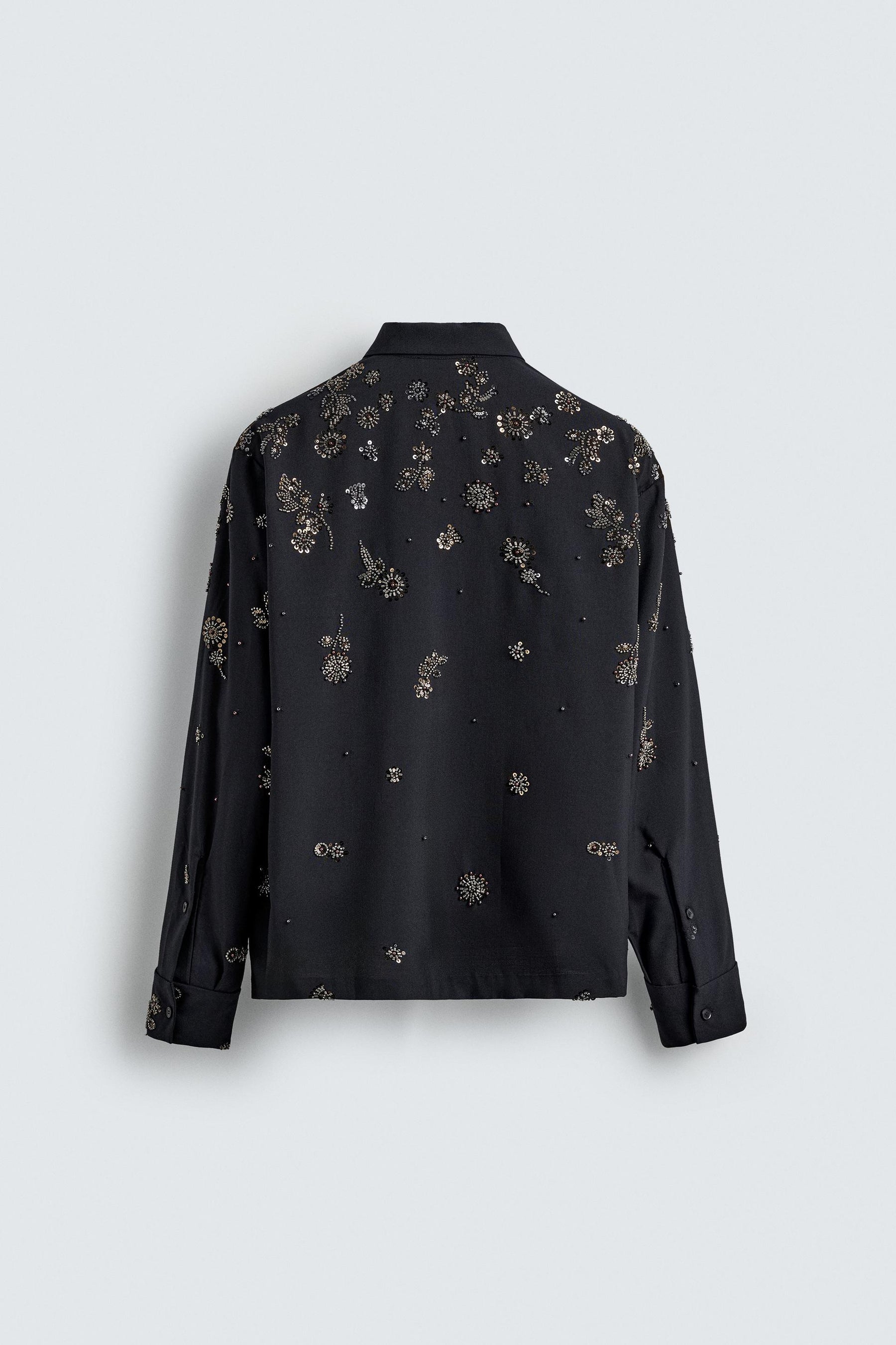 Pailletten-Flow-Shirt