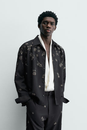 Pailletten-Flow-Shirt