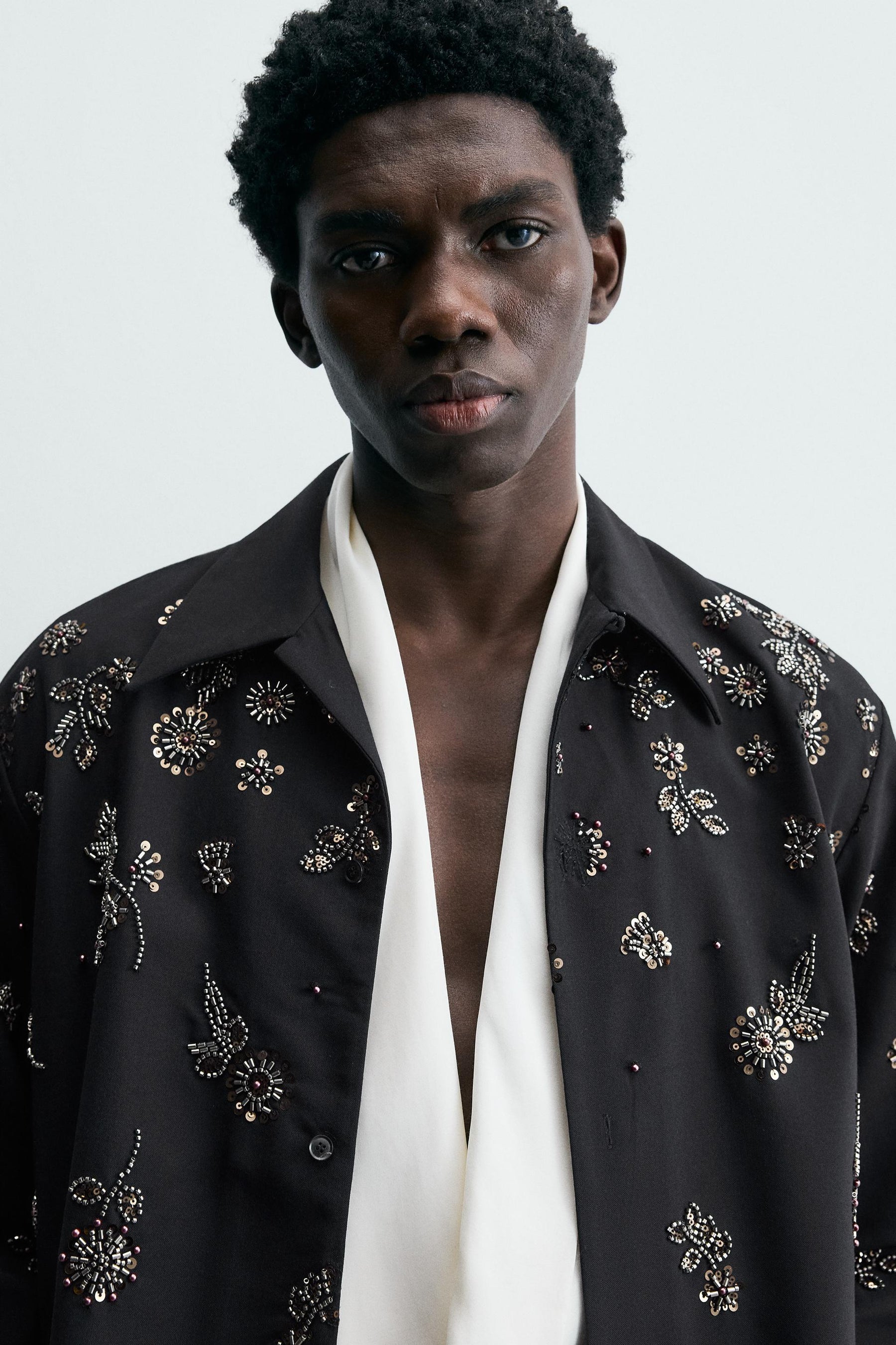 Pailletten-Flow-Shirt