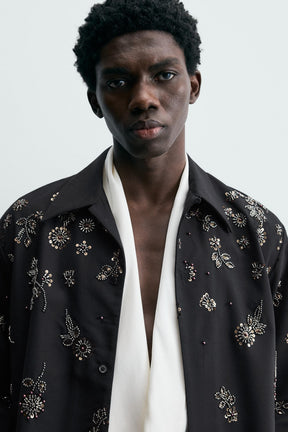 Pailletten-Flow-Shirt