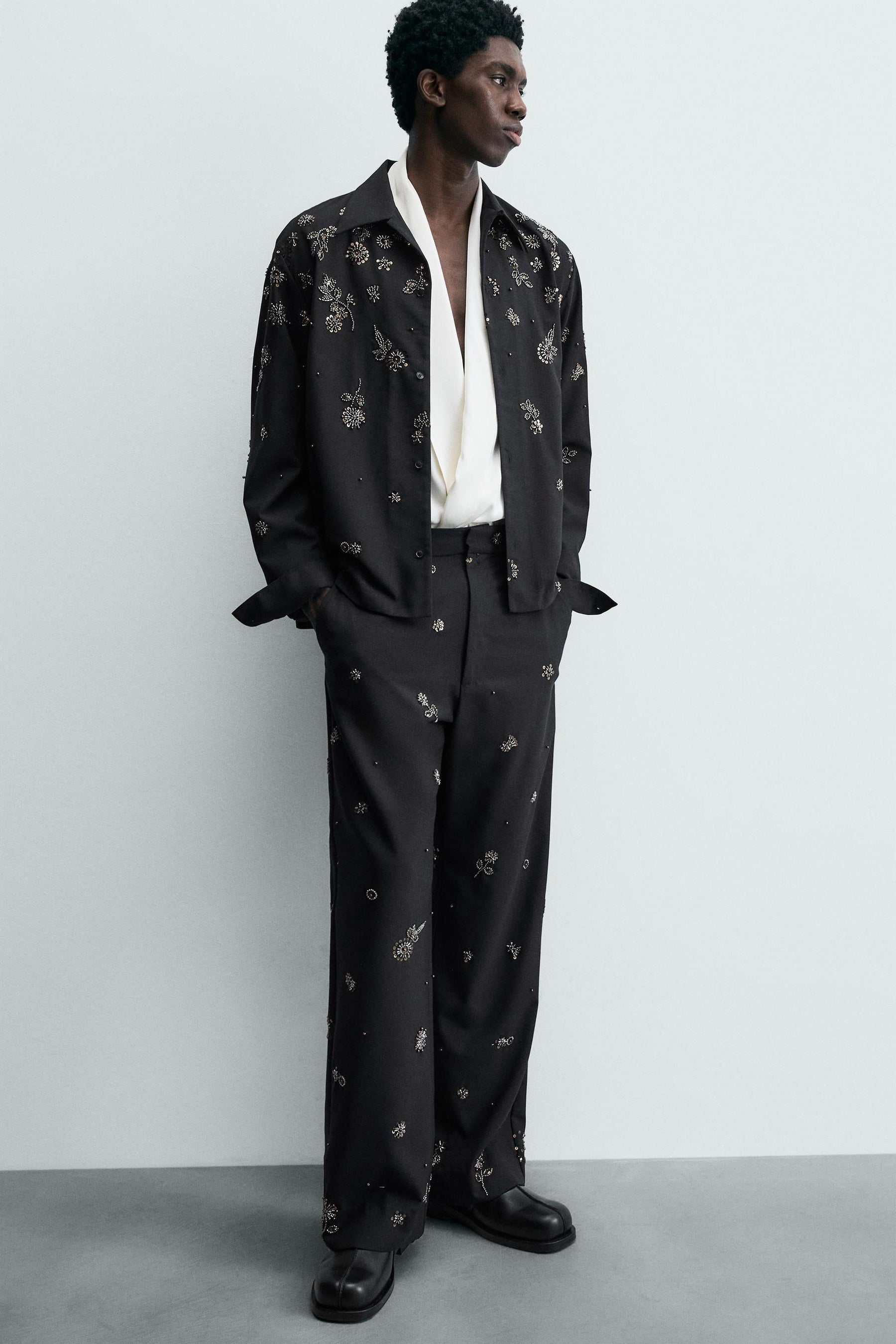 Pailletten-Flow-Shirt