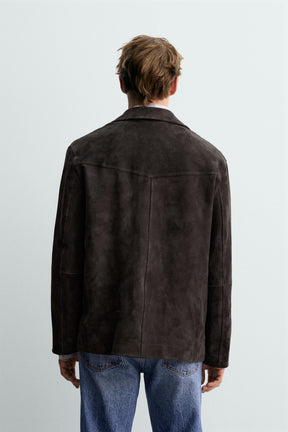 SUEDE LEATHER OVERSHIRT AARON LEVINE X - Image 3