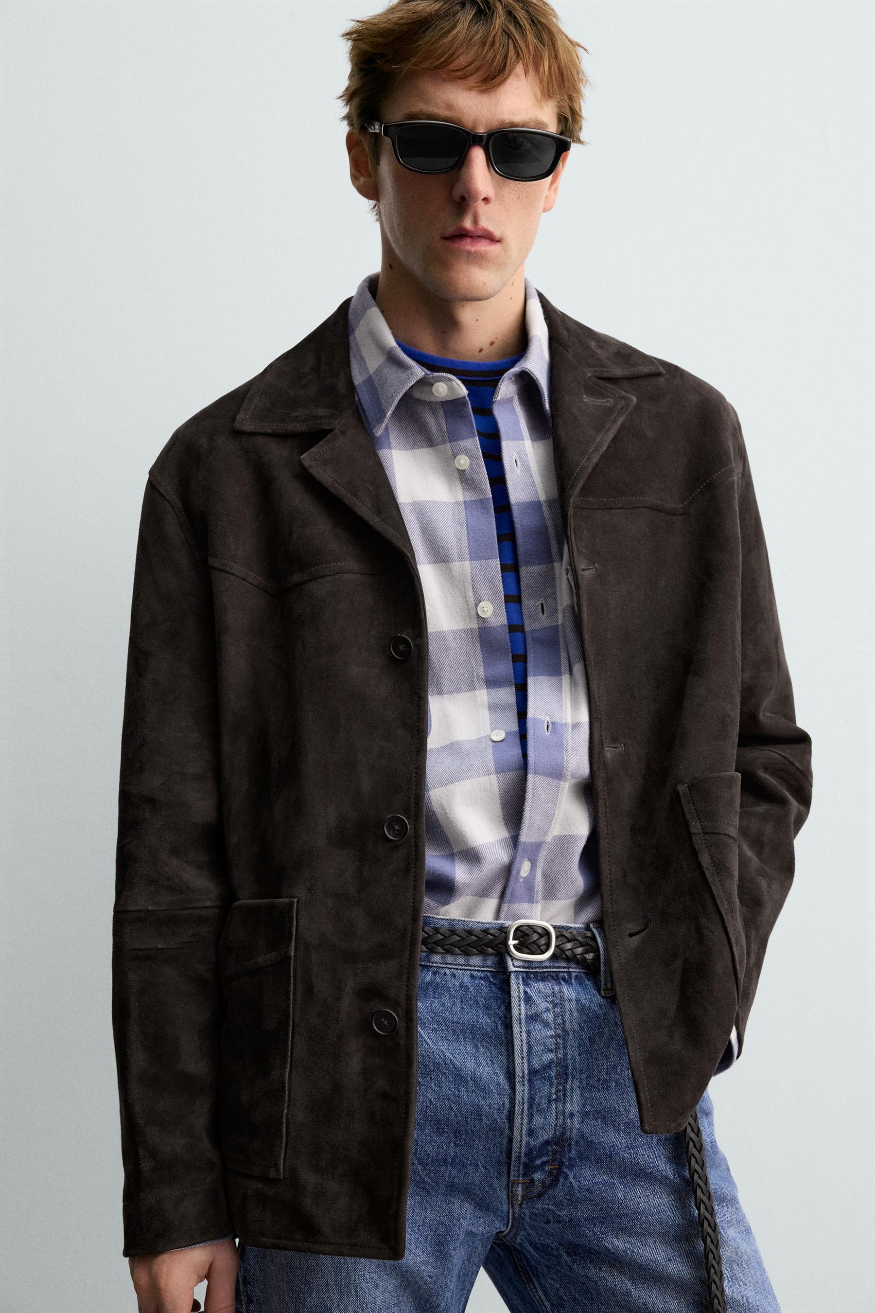 SUEDE LEATHER OVERSHIRT AARON LEVINE X - Image 6