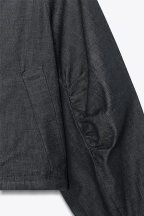 Bomberjacke aus Denim mit Puffärmeln