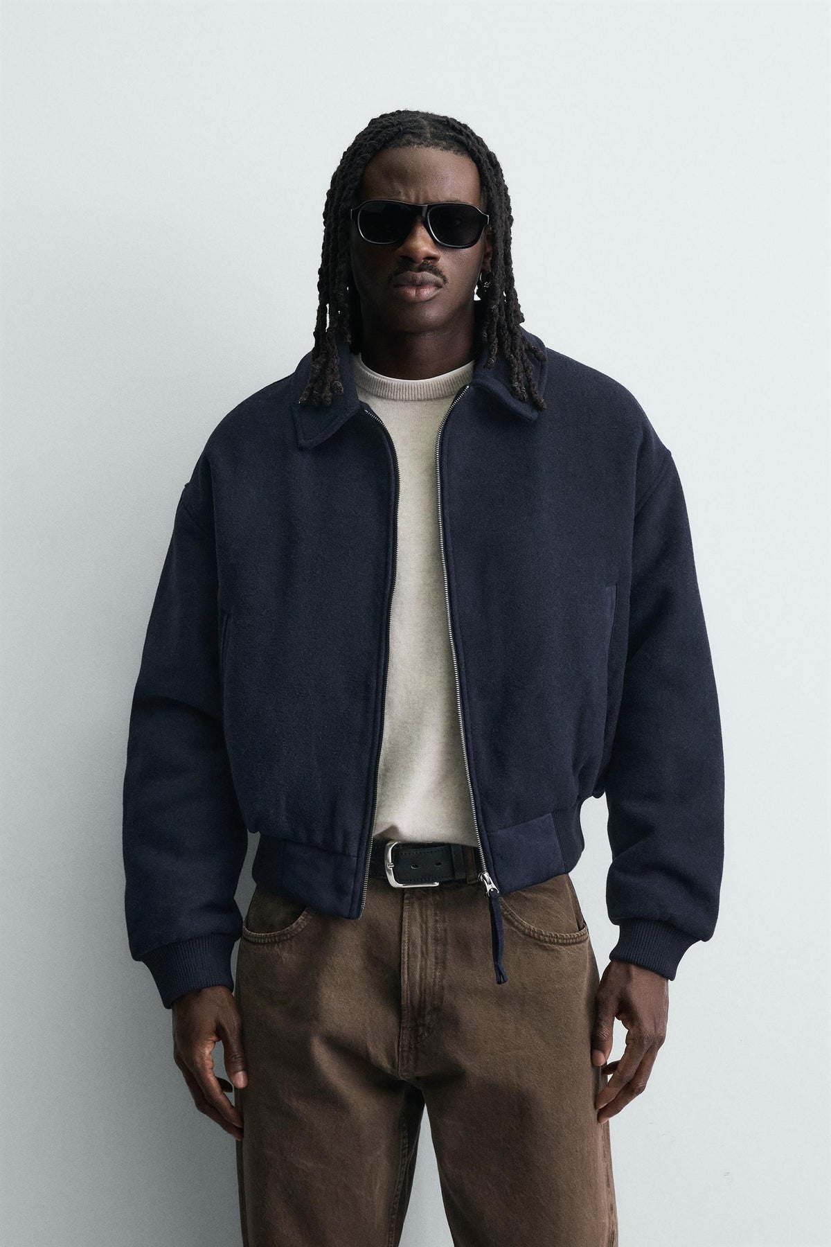 Filzgefütterte Kurzjacke