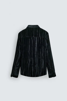PLEATED VELVET OVERSHIRT - Image 7