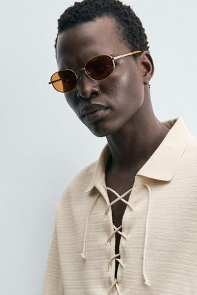 Polohemd aus strukturiertem Strick