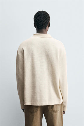 Polohemd aus strukturiertem Strick