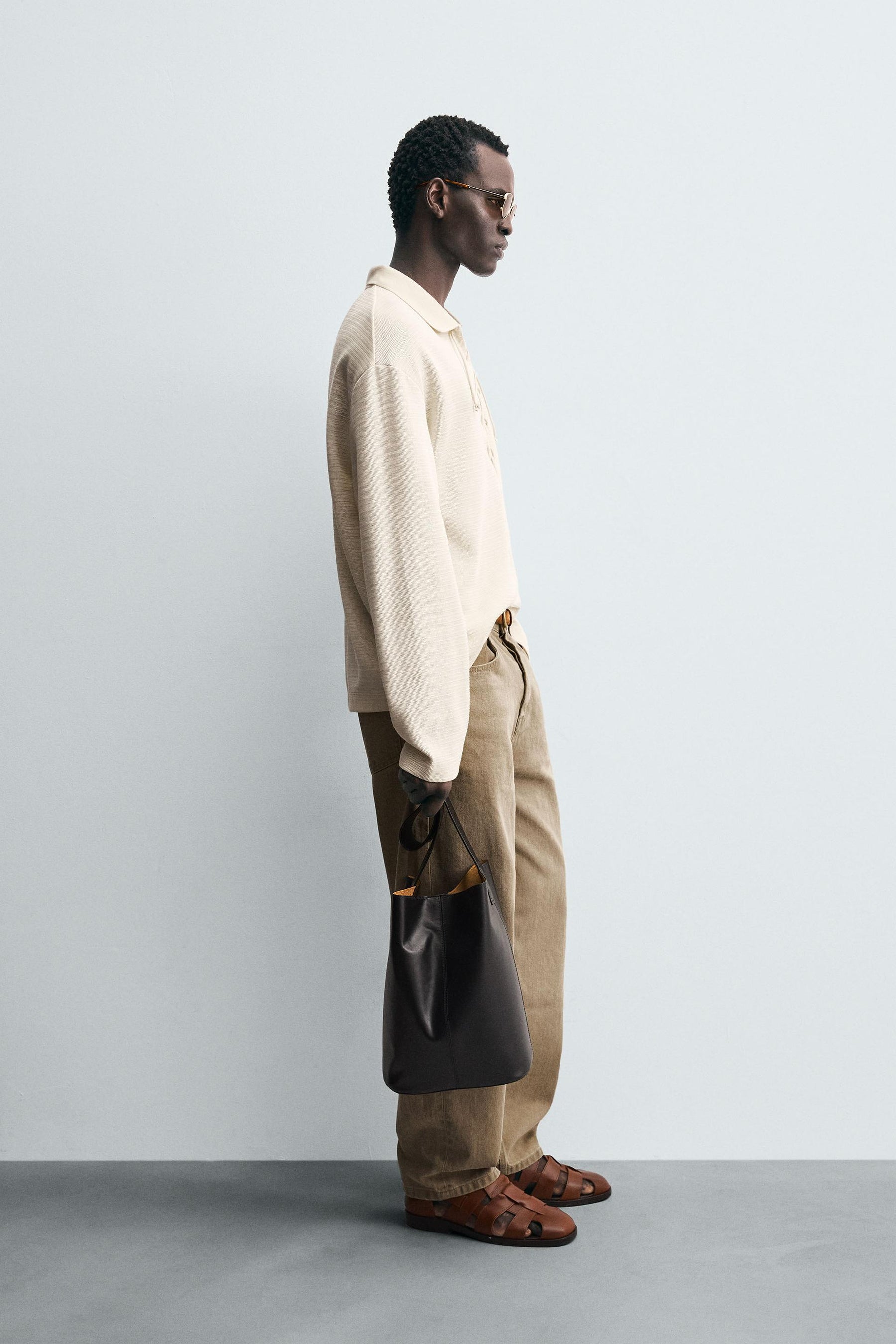 Polohemd aus strukturiertem Strick