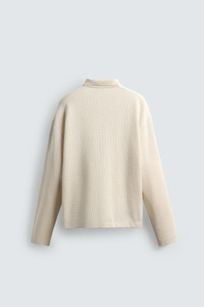 Polohemd aus strukturiertem Strick