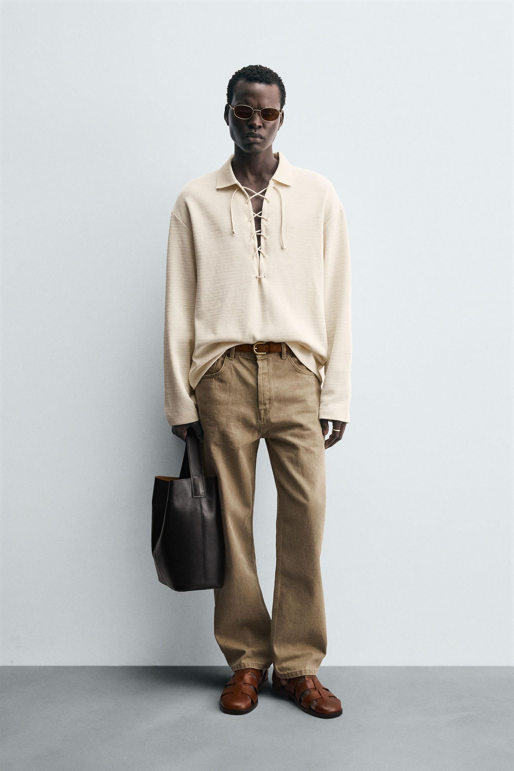 Polohemd aus strukturiertem Strick