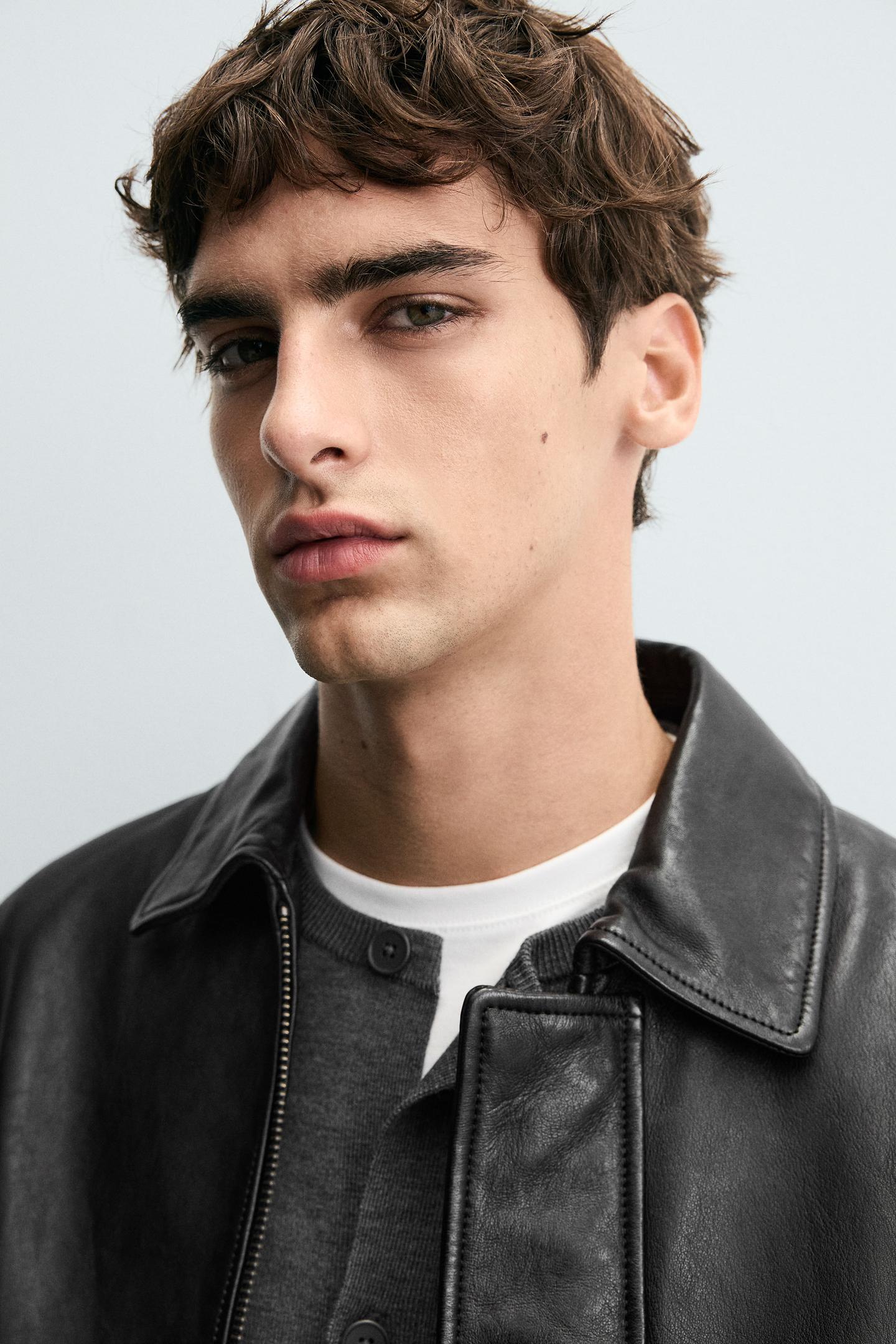 Lederjacke mit Taschen 