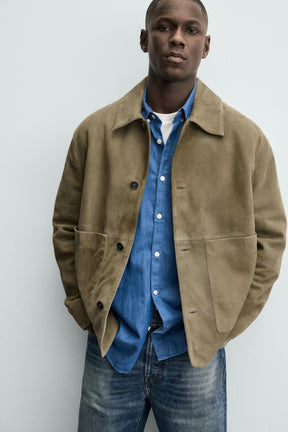 Lederjacke mit Taschen