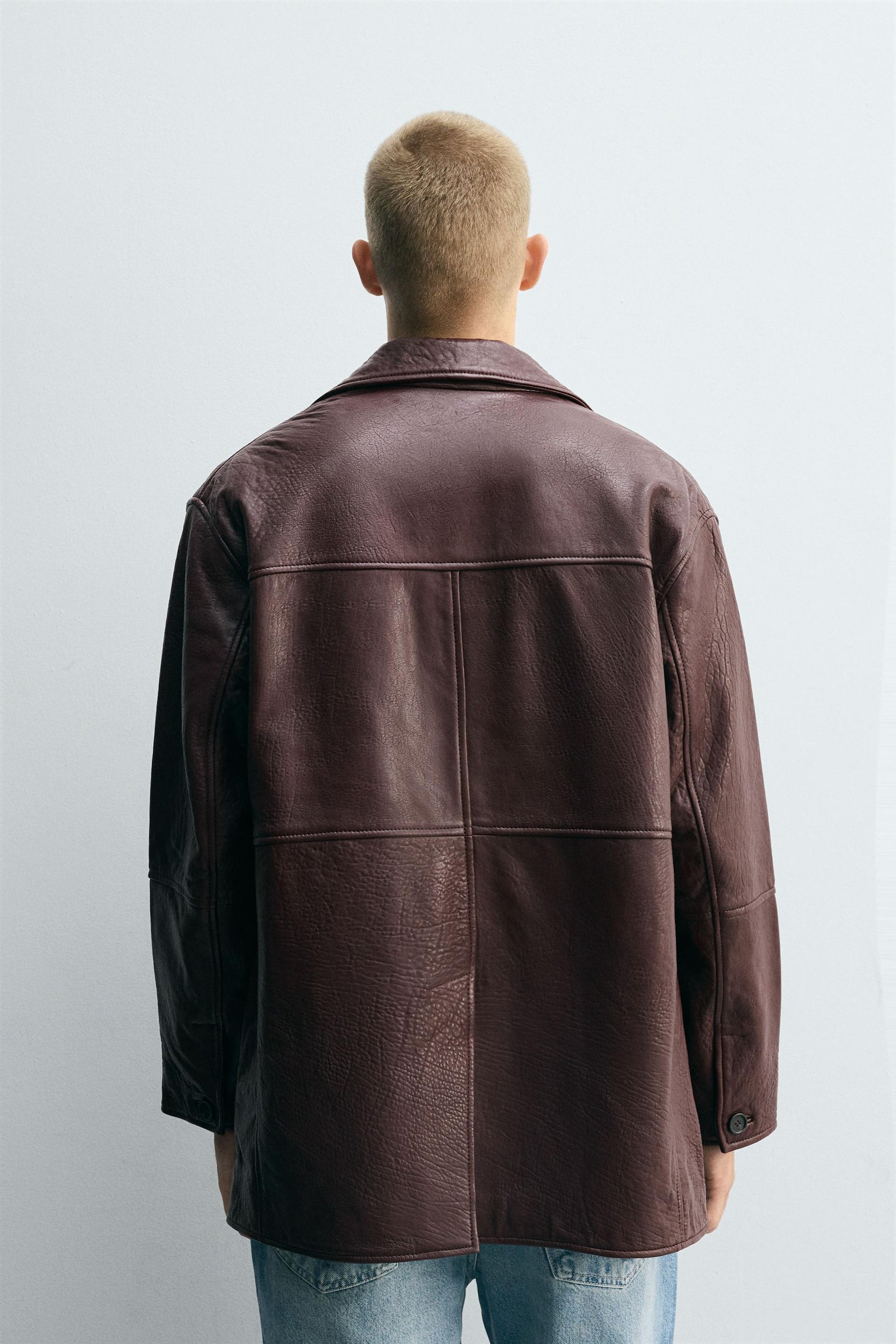 TEXTURED LEATHER JACKET - Image 3