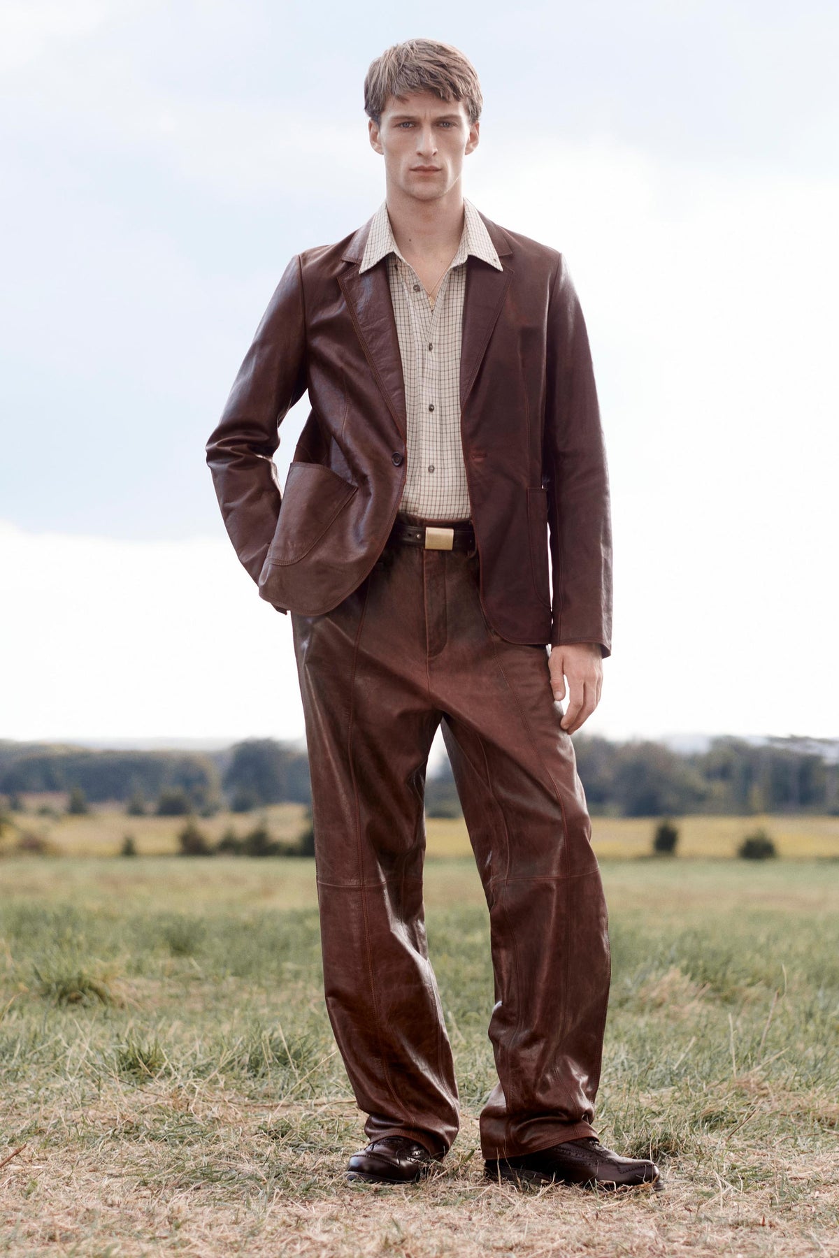 LIMITED EDITION LEATHER SUIT TROUSERS - Image 1