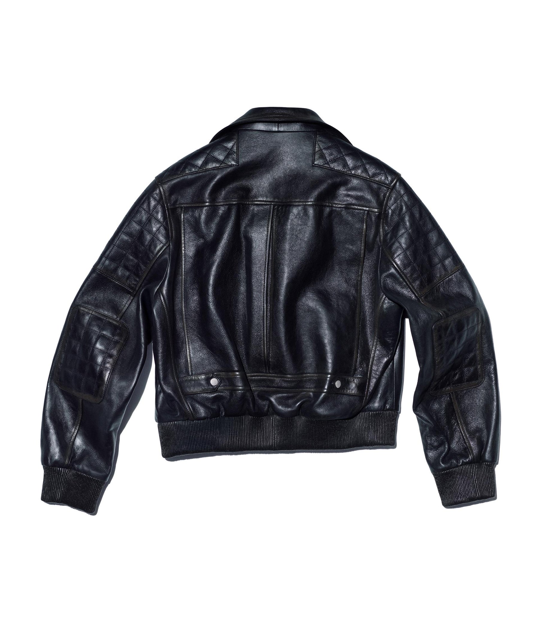 Leder-Bikerjacke