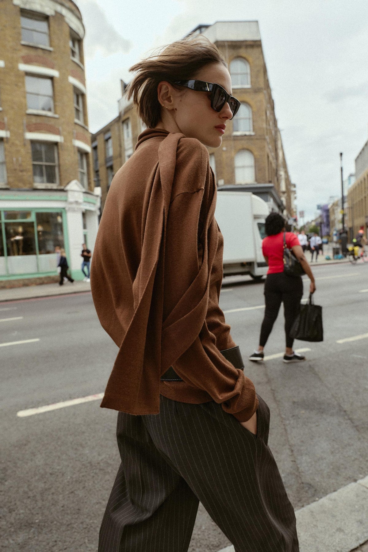 Strickpullover mit Schleife