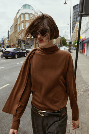 Strickpullover mit Schleife